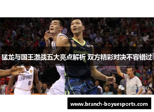 猛龙与国王激战五大亮点解析 双方精彩对决不容错过